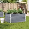 Image de Jardinière gris 120x80 cm bois massif de pin