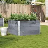 Image de vidaXL Plantenbak 100x100 cm massief grenenhout grijs3295433