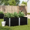 Image de Jardinière noir 150x100 cm bois massif de pin