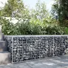Image de vidaXL Panier gabion avec couvercle 100x100x50 cm fer galvanisé, mur en gabion, mur de soutènement en gabion, clôture en 3295178