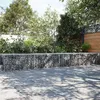 Image de vidaXL Panier gabion avec couvercle 500x100x50 cm fer galvanisé, mur en gabion, mur de soutènement en gabion, clôture en 3295182