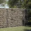 Image de vidaXL Panier gabion avec couvercle 150x100x100 cm fer galvanisé, mur en gabion, mur de soutènement en gabion, clôture en 3295191