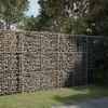 Image de vidaXL Panier gabion avec couvercle 200x100x150 cm fer galvanisé, mur en gabion, mur de soutènement en gabion, clôture en 3295214