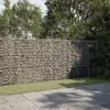 Image de vidaXL Panier gabion avec couvercle 300x100x150 cm fer galvanisé, mur en gabion, mur de soutènement en gabion, clôture en 3295215