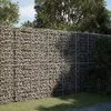 Image de vidaXL Panier gabion avec couvercle 250x100x200 cm fer galvanisé, mur en gabion, mur de soutènement en gabion, clôture en 3295228