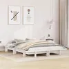 Image de vidaXL Cadre de lit blanc 140x200 cm bois de pin massif, meuble de chambre à coucher, sommier, lit en bois 350660