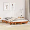 Image de vidaXL Cadre de lit cire marron 120x200 cm bois de pin massif, meuble de chambre à coucher, sommier, lit en bois, 850664