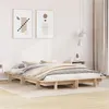 Image de vidaXL Cadre de lit 120x190 cm Bois de pin massif, meuble de chambre à coucher, sommier, lit en bois 350677