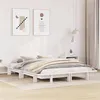 Image de vidaXL Cadre de lit Blanc 120x190 cm Bois de pin massif, meuble de chambre à coucher, sommier, lit en bois 350678