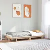 Image de vidaXL Cadre de lit 90x190 cm Bois de pin massif, meuble de chambre à coucher, sommier, lit en bois 350680