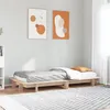 Image de vidaXL Cadre de lit 75x190 cm Bois de pin massif, meuble de chambre à coucher, sommier, lit en bois 350683