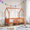 Image de vidaXL Bedhuis wasbruin massief grenenhout 80x160 cm850712