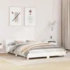 Image de vidaXL Cadre de lit avec tête de lit blanc 160x200 cm bois pin massif, meuble de chambre, sommier, lit en bois, lit, lit 850723