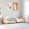 Image de vidaXL Cadre de lit avec tête de lit 90x200 cm bois de pin massif, meuble de chambre, sommier, lit en bois, lit, lit simple 850776