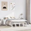 Image de vidaXL Cadre de lit Blanc 120x190 cm Bois de pin massif, lit, cadre de lit en bois massif, meuble de chambre à coucher, 850864