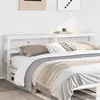 Image de vidaXL Tête de lit avec étagères blanc 200 cm bois massif de pin, tête de lit en bois, tête de lit avec rangement, tête de 850873