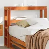 Image de vidaXL Hoofdbord met schappen 100 cm massief grenenhout wasbruin850895