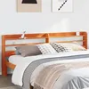 Image de vidaXL Tête de lit avec étagères marron cire 180 cm bois massif de pin, tête de lit en bois, tête de lit avec rangement, 850943
