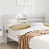 Image de vidaXL Tête de lit avec étagères blanc 160 cm bois massif de pin, tête de lit en bois, tête de lit avec rangement, tête de 850945