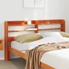 Image de vidaXL Tête de lit avec étagères marron cire 140 cm bois massif de pin, tête de lit en bois, tête de lit avec rangement, 850952
