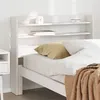 Image de vidaXL Tête de lit avec étagères blanc 75 cm bois massif de pin, tête de lit en bois, tête de lit avec rangement, tête de 850966
