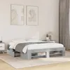 Image de vidaXL Cadre de lit gris béton 160x200 cm bois d'ingénierie, meubles de chambre à coucher, lit double, sommier, lit, cadre 3295460