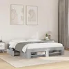 Image de vidaXL Cadre de lit gris béton 150x200 cm bois d'ingénierie, meubles de chambre à coucher, lit double, sommier, lit, cadre 3295467