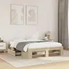 Image de vidaXL Cadre de lit chêne sonoma 120x200 cm bois d'ingénierie, meubles de chambre à coucher, lit double, sommier, lit, cadre 3295480