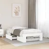 Image de vidaXL Cadre de lit blanc 90x200 cm bois d'ingénierie, meuble de chambre à coucher, lit simple, sommier, lit, cadre de lit 3295492