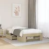 Image de vidaXL Cadre de lit chêne sonoma 90x190 cm bois d'ingénierie, meuble de chambre à coucher, lit simple, sommier, lit, cadre 3295522