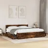 Image de vidaXL Cadre de lit avec tête de lit chêne fumé 180x200 cm, meubles de chambre à coucher, lit double, sommier, lit, cadre de 3295545