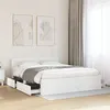 Image de vidaXL Cadre de lit avec tête de lit blanc 150x200cm bois d'ingénierie, meubles de chambre à coucher, lit double, sommier, 3295555