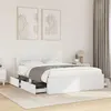 Image de vidaXL Cadre de lit avec tête de lit blanc 120x190cm bois d'ingénierie, meubles de chambre à coucher, lit double, sommier, 3295604