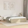 Image de vidaXL Cadre de lit chêne sonoma 160x200 cm bois d'ingénierie, meuble de chambre à coucher, lit double, sommier, lit, cadre 3295641