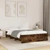 Image de vidaXL Cadre de lit chêne fumé 140x200 cm bois d'ingénierie, meuble de chambre à coucher, lit double, sommier, lit, cadre de 3295657
