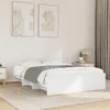 Image de vidaXL Cadre de lit Blanc 140x190 cm bois d'ingénierie, meuble de chambre à coucher, lit double, sommier, lit, cadre de lit 3295681