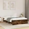 Image de vidaXL Cadre de lit chêne fumé 120x190 cm bois d'ingénierie, meuble de chambre à coucher, lit double, sommier, lit, cadre de 3295699