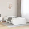 Image de vidaXL Cadre de lit blanc 75x190 cm bois d'ingénierie, meuble de chambre à coucher, lit simple, sommier, lit, cadre de lit 3295709