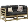 Image de Salon de jardin modulable Vidaxl bois massif 2 pieces 70.0 x 70 x 67 cm