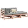 Image de vidaXL Salon de jardin 3 pcs et coussins bois massif sapin de douglas, ensemble de canapés d'extérieur, ensemble de canapés 3295833