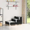 Image de vidaXL Lit Surélevé à 3 Niveaux, Bac à Fleurs, Pot de Plantes, Boîte à Fleurs, Jardinière de Jardin Terrasse Extérieur, Noir 4010310