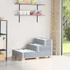 Image de vidaXL Lit Surélevé à 3 Niveaux, Bac à Fleurs, Pot de Plantes, Boîte à Fleurs, Jardinière de Jardin Terrasse Extérieur, Gris 4010311