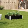 Image de Jardinière noir 80x60 cm bois massif de pin