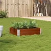Image de Jardinière marron 80x60 cm bois massif de pin