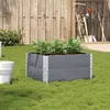 Image de Jardinière gris 80x60 cm bois massif de pin