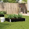 Image de Jardinière noir 120x80 cm bois massif de pin