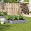 Image de Jardinière gris 120x80 cm bois massif de pin