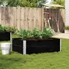 Image de Jardinière noir 120x80 cm bois massif de pin