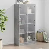Image de Buffet haut avec portes gris béton 68x37x142 cm bois ingénierie
