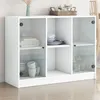 Image de vidaXL Buffet blanc 101,5x37x75,5 cm bois d'ingénierie, armoire de rangement, armoire latérale, buffet de salle à manger, 3295871